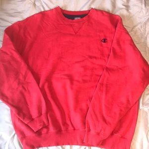 Vintage Oversized Red Champion Crewneck